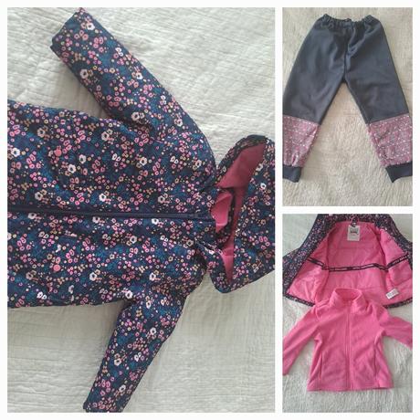 Zimna bunda na 3 az 4 roky k nej softshellove noha, f&f,104