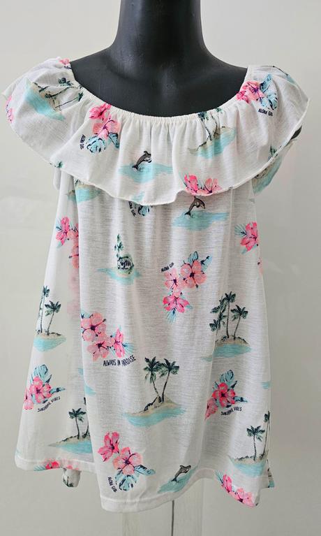 Blúzka - top s volánmi, h&m,158