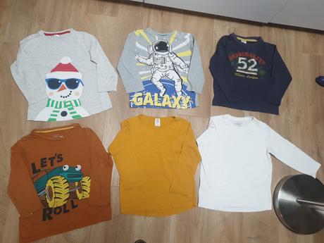 6x tricka sdlhym rukavom lindex h&m cena spolu, 110