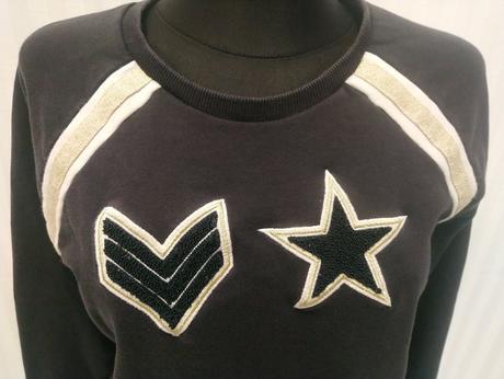 Dámska tmavo modrá mikina, motív, rich&royal, s, s