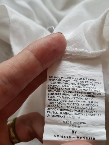 Biely kvalitný oversize top vel.m, m