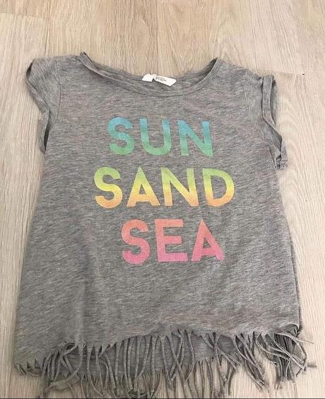 Letné tričko so strapcami, h&m,170