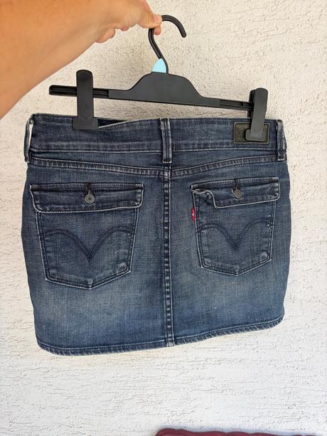 Levis riflova dzinsova minisukna znackova, levis,m