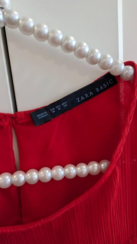 Ľahké červené šaty zara, zara,m