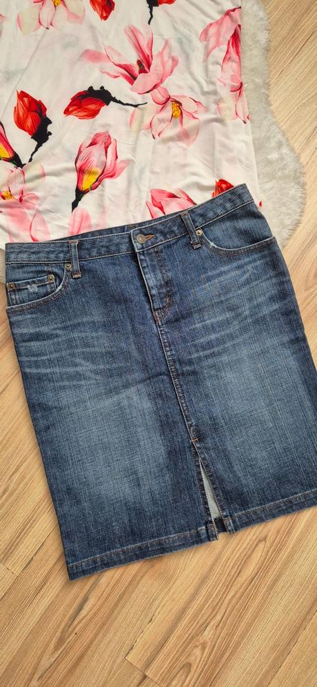 Set top a džínsová sukňa, m