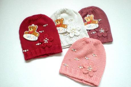 Háčkovaná čiapočka s kvetom, 80 - 158