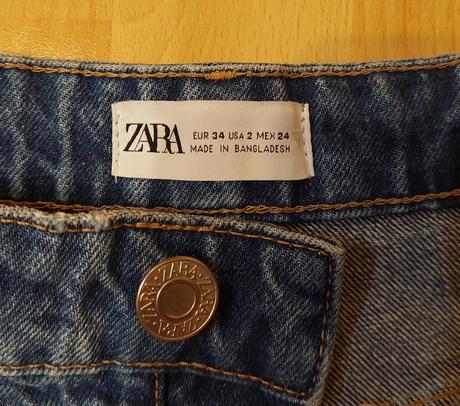 Rifľové šortky zn. zara, zara,34