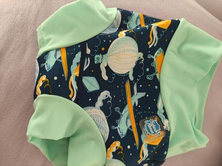 Plavky duo happy nappy modré balóniky, splash about,80