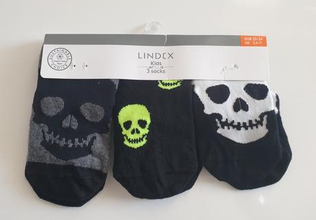 Detske ponožky s lebkami, lindex,22 / 23 / 24