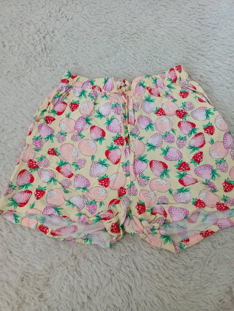 Jahodové letné kraťasky h&m veľk. 128, h&m,128