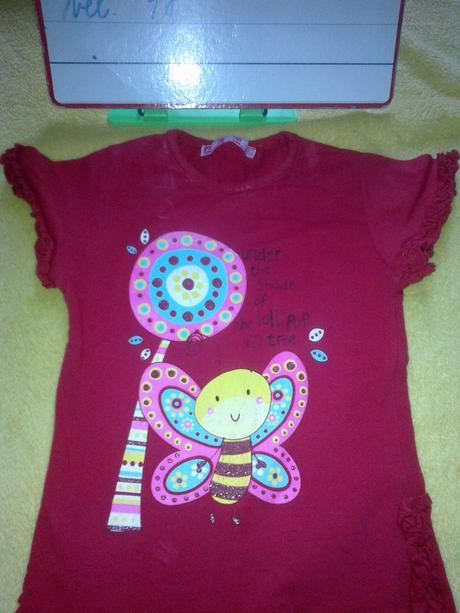 Tricko kratky rukav cerveny, 98