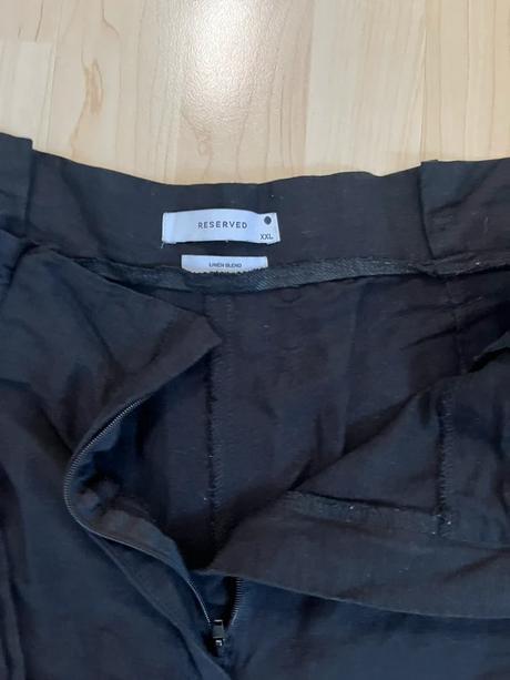 Čierne ľanove kratasy reserved xxl, reserved,xxl