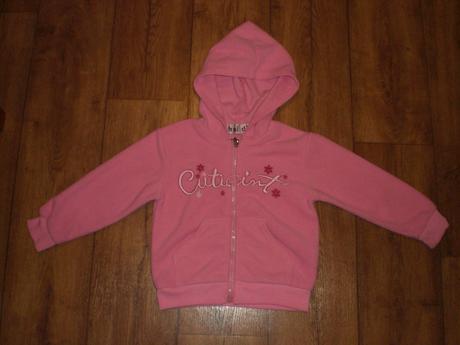 Ružová flísová mikinka 98/104 top stav, 98