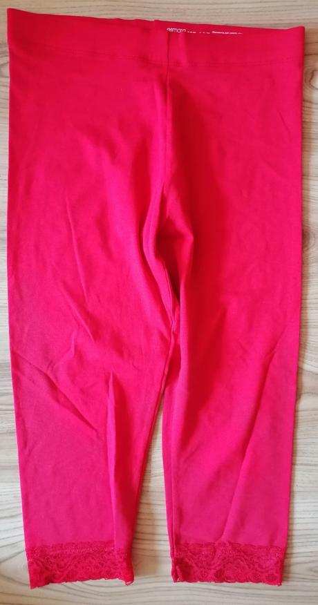 3/4ťové bavlnené legíny s krajkou, esmara,s