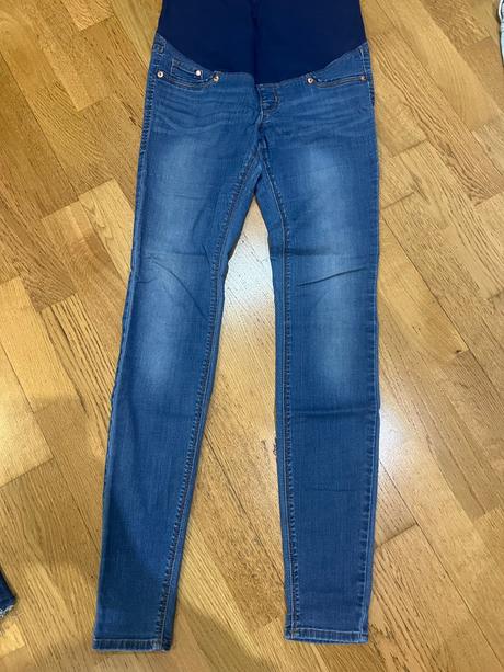 Tehotenské riflové legíny, h&m,s