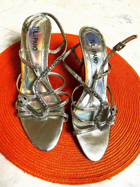 Strieborné sandálky, 40