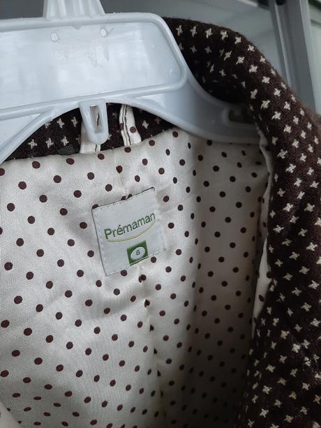 Úžasná kabátiková pelerínka, má otvory na ruky 2-6, prémaman,110