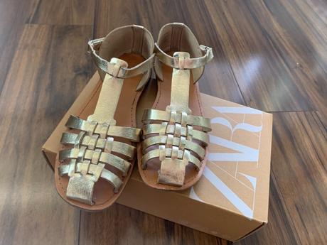 Zlaté sandálky zara, zara,37
