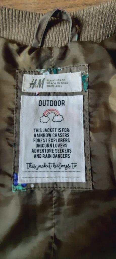Prechodná bomberka., h&m,110