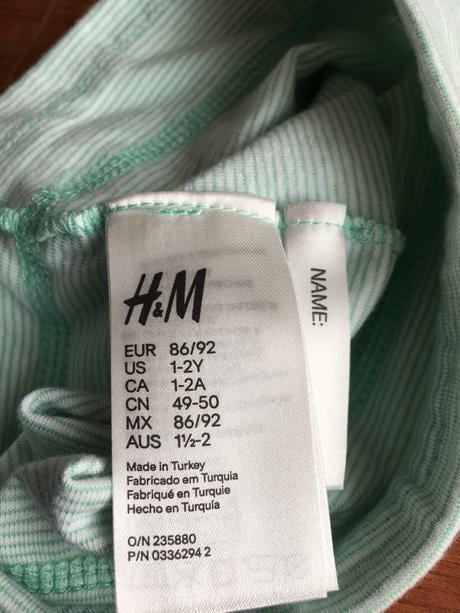 Prechodná čiapka h&m - nová s visačkou  86/92, h&m,92