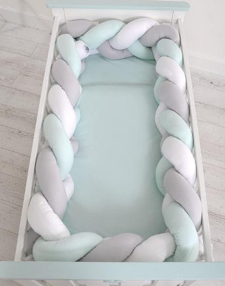 Vrkoč / pletenec / mantinel grey 180 / 360 cm, šírka (cm): 30,dĺžka (cm): 180