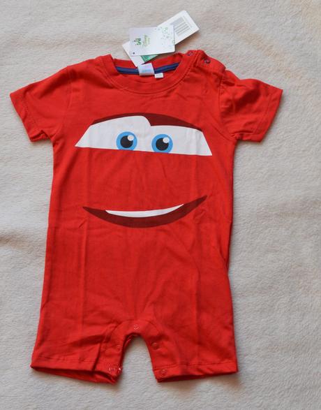 Letný chlapčenský overal disney autá červený, disney,62 / 80