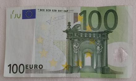 100 euro bankovka 2002, 