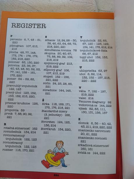 Kniha matematika hrou 224 strán,