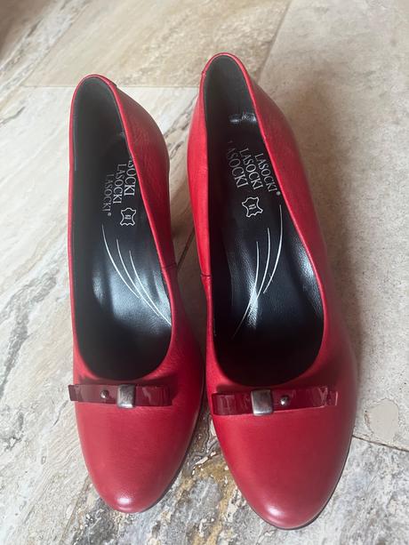 Červené kožené lodičky 37, lasocki,37