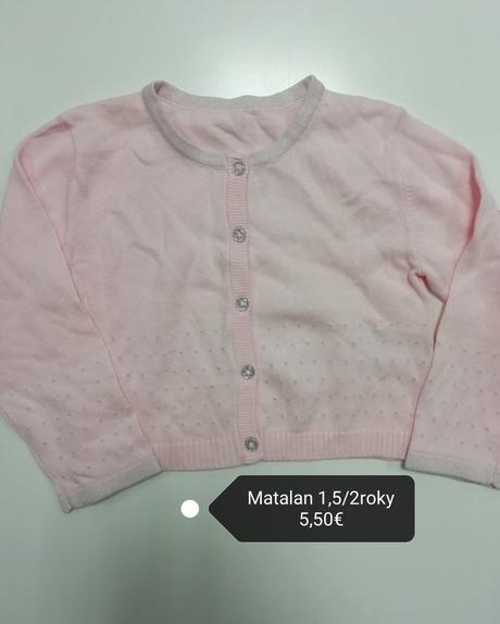 Ružový sveter s gombičkami, matalan,92
