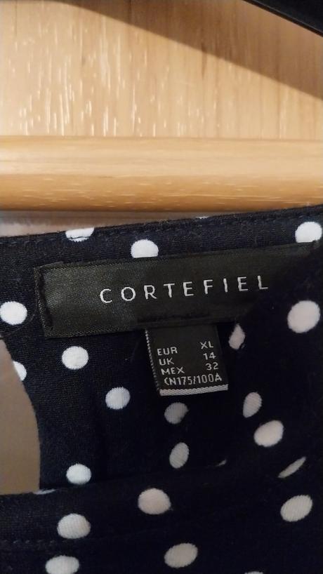 Cierne bodkovane saty cortefiel xl, xl