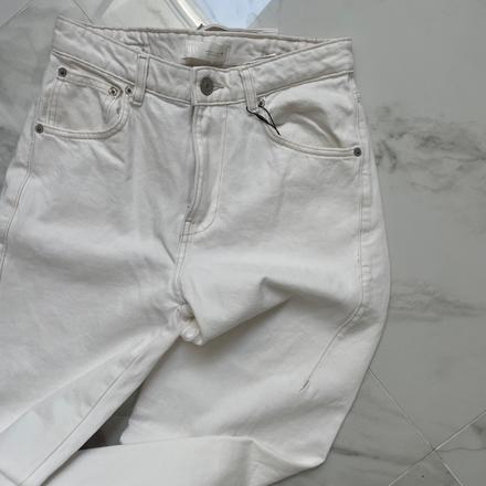 Biele rovné rifle zara nové s visačkou, zara,xs