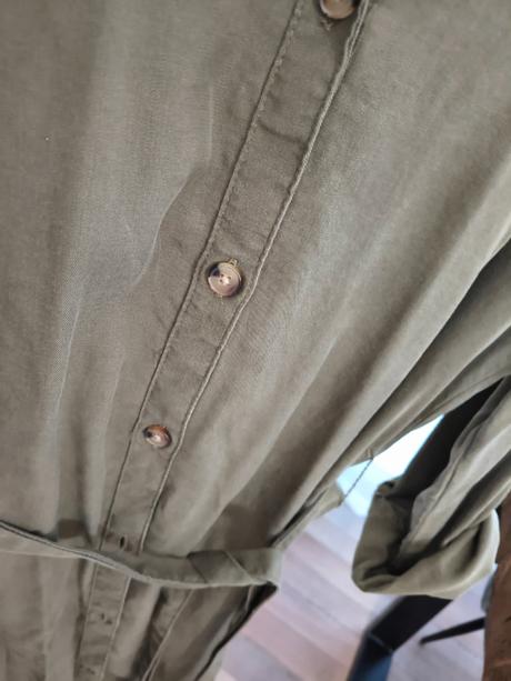 Pull&bear olivovo zelené šaty s opaskom l, pull&bear,l