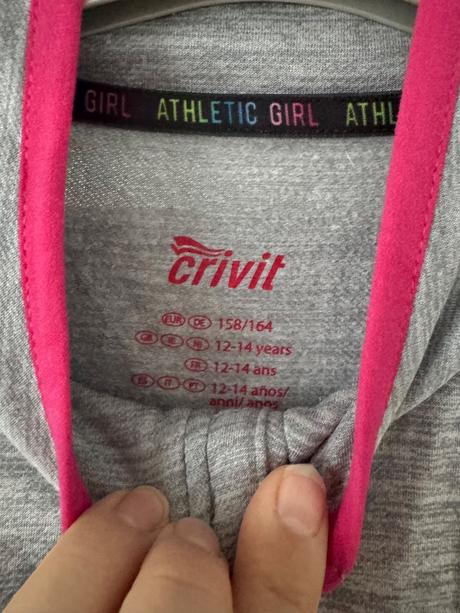 Športova mikinka pre dievčata, crivit,158