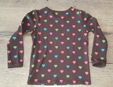 Hnedé srdiečkové tričko, gap,110