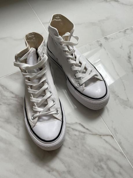 Converse all star platform biele high top, converse,37