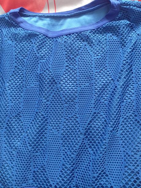 Modré sieťované tričko s/m, 170