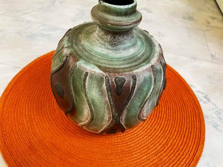 Starožitná keramická váza,