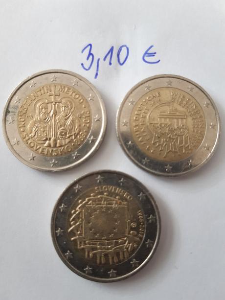 Pamätné a obehové mince 2-eurovky pre zberateľov,