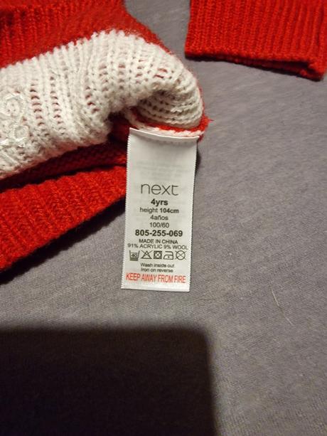 Vianočný svetrík next 104 cm, next,104