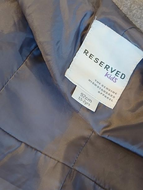 Dievčenský zimný kabát sivý reserved (92), reserved,92