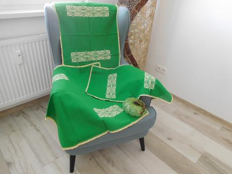 Set obrusov zelená, 