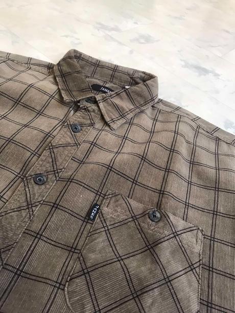 Teplá manchestrová košeľa 45/46, 4xl