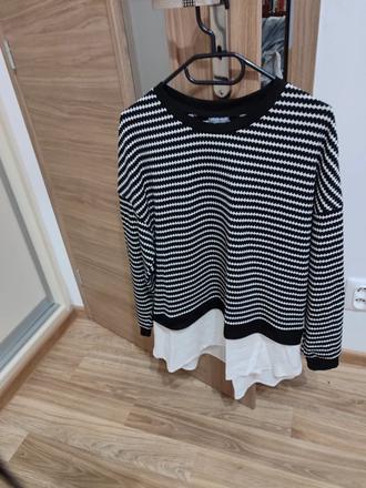 Svetrik s bluzkou, xl