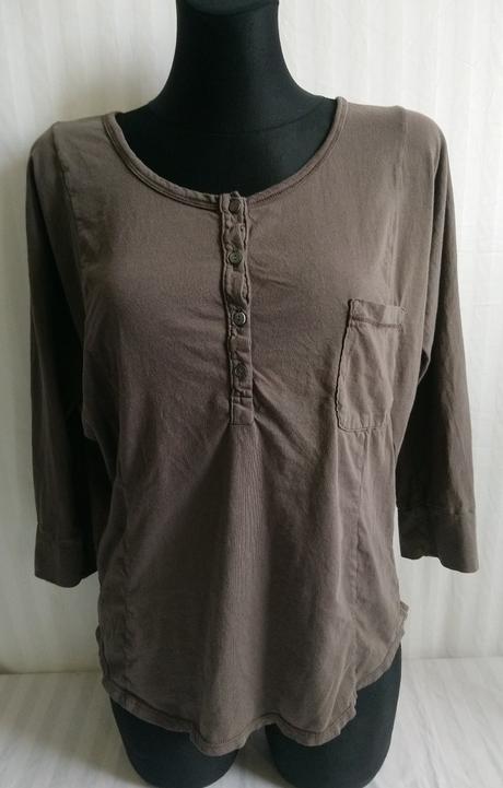 Dámsky hnedý top so zapínaním, velvet, xl