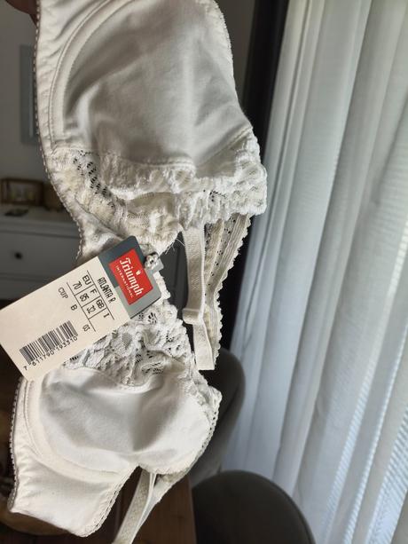 Triumph krémová mäkká bavlnená podprsenka 70/b, triumph,70b