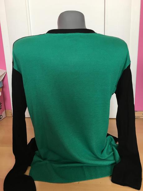 Čierno-zelený svetrík h&m, h&m,s