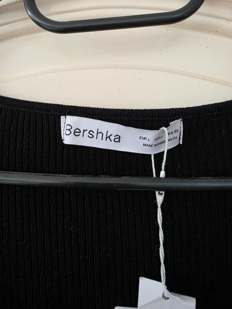 Čierne mini šaty bershka l, bershka,l