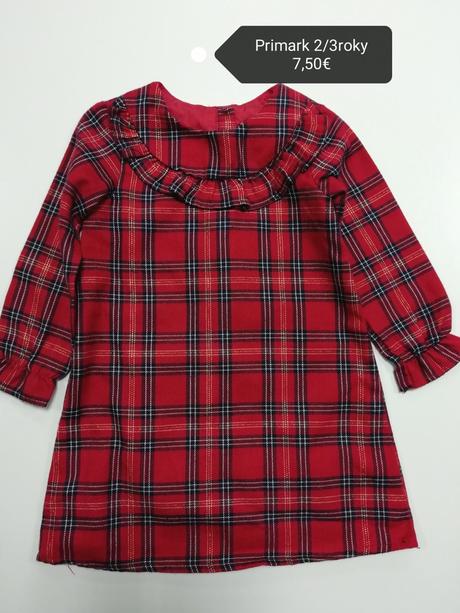 Karo kockované šaty s volánikom, primark,98