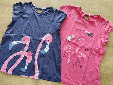 2x tričko plameniaci, lupilu,116